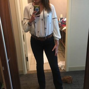 LUCKY BRAND embroidered blouse